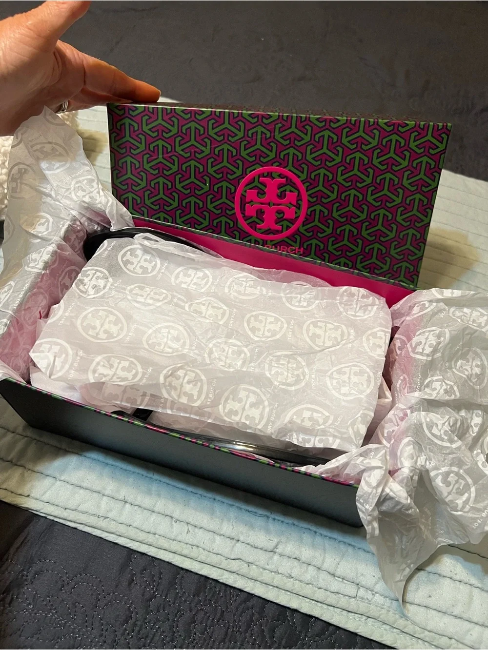 Tory Burch Black Mini Miller Jelly Thongs, Size 8M - Picture 4 of 6